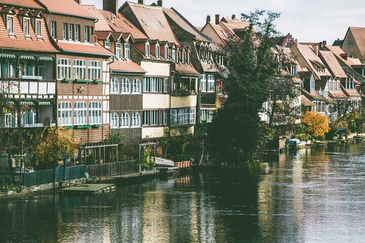 Bamberg am Fluss Regnitz